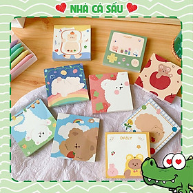 Giấy note ghi chú Nhà Cá Sấu Họa Tiết Đáng Yêu