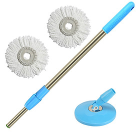Cán Và Đĩa Cây Lau Nhà 360 Độ Kèm 2 Bông Lau Nhà