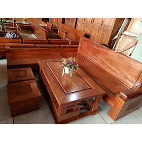 Mua Bàn ghế phòng khách gỗ xoan đào mẫu góc tay trứng tựa liền nguyên tấm GTXL-01