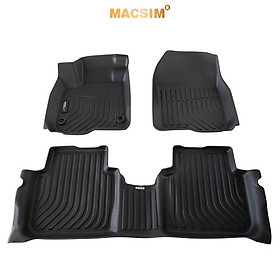 Thảm lót sàn xe ô tô 2 hàng ghế Honda CRV 2023+ ( sd ) Nhãn hiệu Macsim chất liệu nhựa TPE cao cấp màu đen