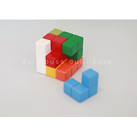 Rubik gỗ 7 sắc cầu vồng - Trò chơi kích thích vận động trí não cho Bé - Gỗ tự nhiên an toàn