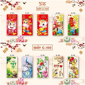 Combo bao lì xì 2021 bóng đẹp Tết Trâu nhiều mẫu ngẫu nhiên