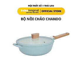 Bộ Nồi Chảo Có Nắp CHANDO Sử Dụng Mọi Loại Bếp Màu Xanh | Index Living Mall | Nội Thất Nhập Khẩu Thái Lan