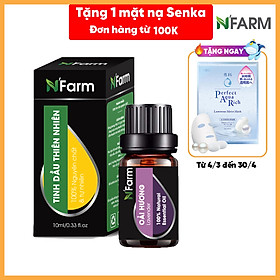 Tinh Dầu Oải Hương Nguyên Chất N'Farm (10ml)/ Tinh Dầu Thiên Nhiên Nguyên Chất, Tinh Dầu Xông Phòng, Thích Hợp Dùng Với Đèn Xông Và Máy Khuếch Tán Tinh Dầu.