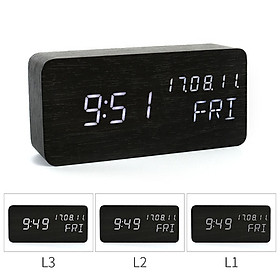 Mua Đồng hồ báo thức điện tử vỏ gỗ cao cấp