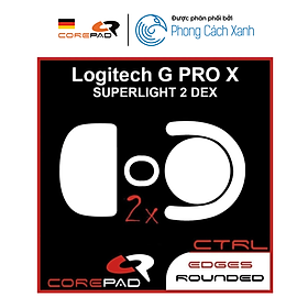 Mua Feet chuột PTFE Corepad Skatez dành cho Logitech G PRO X SUPERLIGHT 2 DEX (2 bộ) - Hàng Chính Hãng