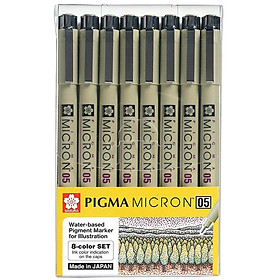 Bút Đi Nét Sakura Pigma Micron 8 Màu 05