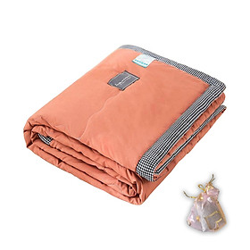 Chăn hè cotton đũi Home cao cấp A siêu mềm thoáng viền ROMA ( hàng loại 1) kích thước 2m x 2m3 + tặng kèm túi thơm thảo dược