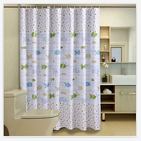 Rèm Phòng Tắm / Rèm Cửa Sổ Trằng Họa Tiết ĐẠI DƯƠNG 180cm X 180cm Loại 1