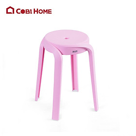 Ghế đôn nhựa đúc lốc xoáy, có thể xếp chồng lên nhau, tiết kiệm diện tích - Cobihome
