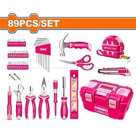 BỘ 89 MÓN DỤNG CỤ CẦM TAY (HỒNG) WADFOW WHS3B89 - HÀNG CHÍNH HÃNG