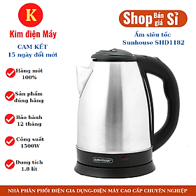 Mua Ấm siêu tốc sunhouse SHD1182-ấm đun nước siêu tốc inox 1 lít 8-bảo hành 12 tháng toàn quốc