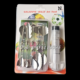 Mua Bộ 10 dụng cụ làm rau câu 3D - Bộ N - Tặng kèm xi lanh – Mã số 1570