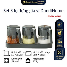 Lọ đựng gia vị 370ml thông minh DandiHome 2026