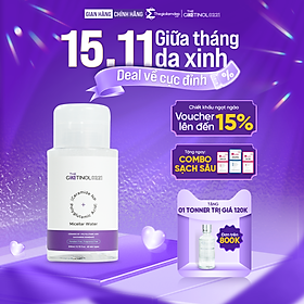 Nước tẩy trang giúp loại bỏ các lớp trang điểm, bụi bẩn, hỗ trợ làm sạch bã nhờn, mụn đầu đen The Gentinol 0221 200ml