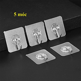 Mua Combo 10 móc dính treo tường thần thánh - móc dán tường treo đồ trong suốt siêu chịu lực