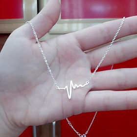 Dây chuyền bạc liền mặt nhịp tim  YN JEWELRY