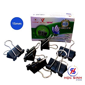 Hộp 12 Cái Kẹp Bướm 15mm Màu Đen Gstar Size nhỏ Chất lượng cao