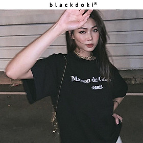 Áo thun nữ BLACKDOKI-MAISON , áo phông nữ basic hiện đại cá tính form rộng tay lỡ oversize