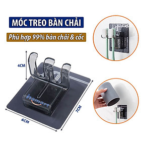 Giá Đỡ Bàn Chải Đánh Răng Dán Tường Móc Treo Dao Cạo Râu Đa Năng Siêu Dính Tiện Lợi