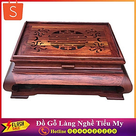 Mua Khay Trà Gỗ Cẩm Lai Hàng Đẹp Kích Thước 46x37x16 Cm