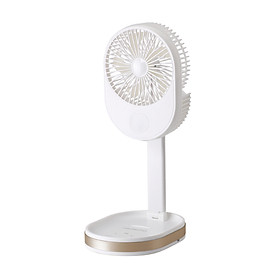 Mua Quạt mini tích điện để bàn gấp gọn tiện dụng 3 cấp độ có đèn cao cấp cao loại to 45x20cm