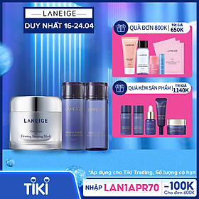 Bộ Mặt Nạ Ngủ Ngăn Ngừa Lão Hóa Laneige Time Freeze Firming Sleeping Mask (60ml) + Nước Cân Bằng (50ml) + Sữa Dưỡng Perfect Renew (50ml)