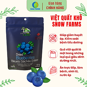 Trái Việt Quất Khô Tự Nhiên Hiệu Snow Farms Nhập khẩu Từ Canada Đồ Ăn Vặt - 120g