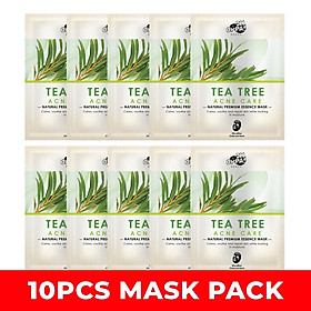 Combo 10 gói mặt nạ cao cấp Hàn Quốc OH OPPA chiết xuất lá trà giúp da mịn màng, mềm mại, mờ thâm, đàn hồi và săn chắc (25ml/miếng)