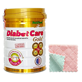 Combo 2 hộp sữa bột DIABETCARE GOLD hãng Nutifood giành cho người bị  Đái tháo đường và tiền đái tháo đường-> Tặng ngay khăn lau đa năng