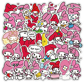 Sticker 50 miếng hình dán baby rabbit