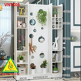 Mua Vách ngăn phòng khách nhà bếp - Vách ngăn liền kệ VNTK03- Nội thất lắp ráp Viendong Adv