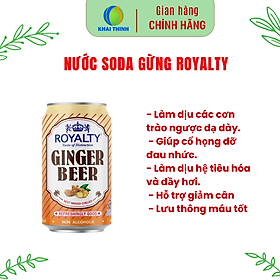 Nước Soda Gừng Phù Hợp Ăn Kiêng Giữ Ấm Cơ Thể Nhập Khẩu Anh Quốc ROYALTY GINGER 330ml