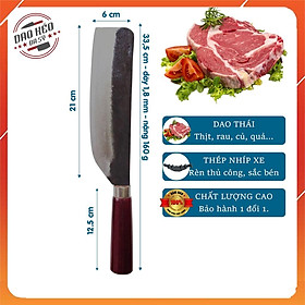 Mua Dao Thái To Nhíp Xe Cán Gỗ Lim  Thái Thịt  Thái Rau  Gọt Hoa Quả  Dao Rèn Từ Thép Nhíp Xe  Cán Gỗ Lim Siêu Bền - D44