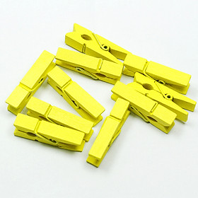 100Pcs Cute Small Wooden Clips for Hemp Rope Adornment Picture Holder 3.5X0.7cm