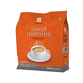 Cà phê hòa tan 3 in 1 Q Express Good Morning (24 sticks x 20g) Trần Quang
