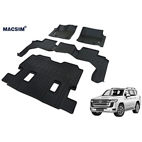 Thảm lót sàn xe ô tô TOYOTA LAND CRUISER 2022 - Nhãn hiệu Macsim chất liệu nhựa TPV màu đen,màu kem