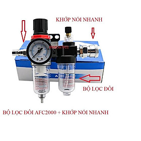 Mua Bộ lọc tách nước AFC2000 cho máy nén khí kèm khớp nối nhanh ống hơi