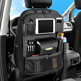 Túi da PU để đồ lưng ghế ô tô, phù hợp mọi dòng xe, tích hợp 4 cổng sạc usb High Quality Car Back Seat