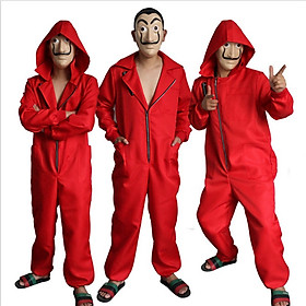 Full set hóa trang Money Heist (Vải mỏng)(Bao Gồm Mặt Nạ)