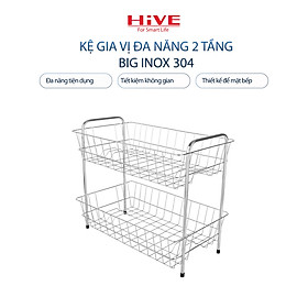 KỆ GIA VỊ ĐA NĂNG 2 TẦNG BIG INOX 304