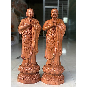 Mua Tượng phật a nan ca diếp bằng gỗ hương đá liền khối kt cao 50×16×15cm