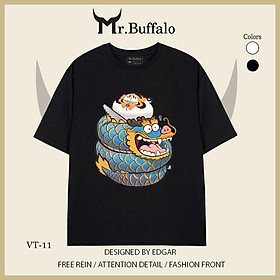 Áo thun tay lỡ Hổ béo và rồng cute Mr.Buffa