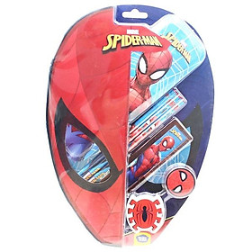 Bộ Dụng Cụ Học Tập 7 Món Kèm Hộp Bút Marvel Spider-Man - HooHooHaHa VPH13-1400