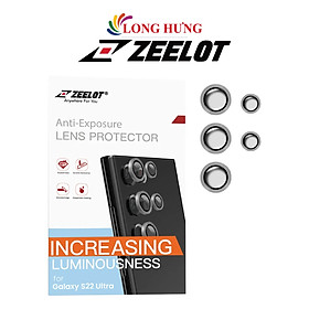Mua Dán Camera cường lực viền màu chống va đập Zeelot PIshield Titanium Alloy Lens Protector S22 Ultra - Hàng chính hãng