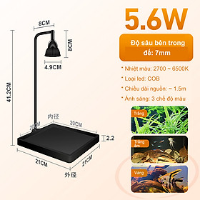 Bộ đèn led rọi Yikeda đế nhựa tiểu cảnh bán cạn để bàn thủy sinh cá tép cảnh