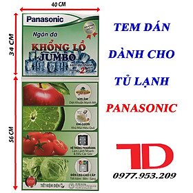 Tem dán dành cho tủ lạnh PANASONIC
