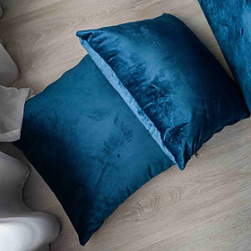 Mua Bộ 2 vỏ gối vuông trơn dùng gối tựa lưng phòng ngủ  sofa