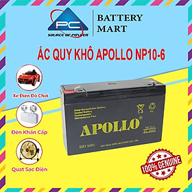 Ắc Quy Apollo NP10-6  6V-10AH, dùng cho xe điện trẻ em ,cân điện tử, quạt sạc