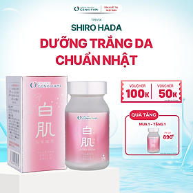 Viên Uống Trắng Da Mờ Sạm Nám Từ Thiên Nhiên Shiro Hada Genki Fami Nhật Bản Hộp 90 Viên